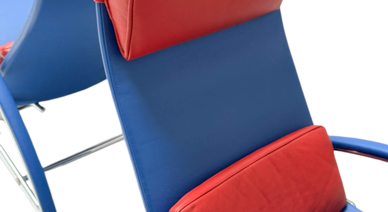 Pair of Grand Repos Lounge Chairs with Stools by Jean Prouvé Tecta , 1980s